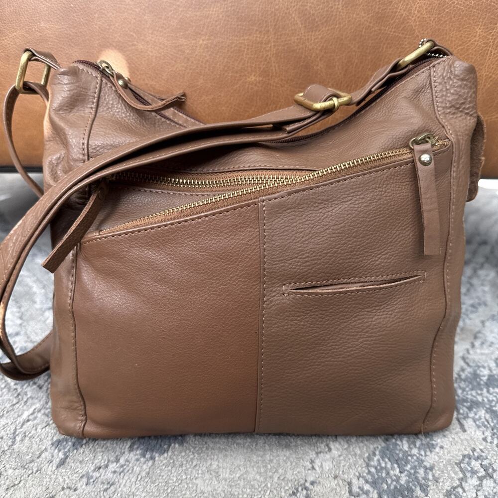 Great American Leatherworks Brown Leather Crossbody Bag